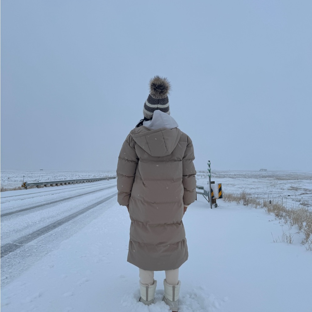 Women's Tan Puffer Coat